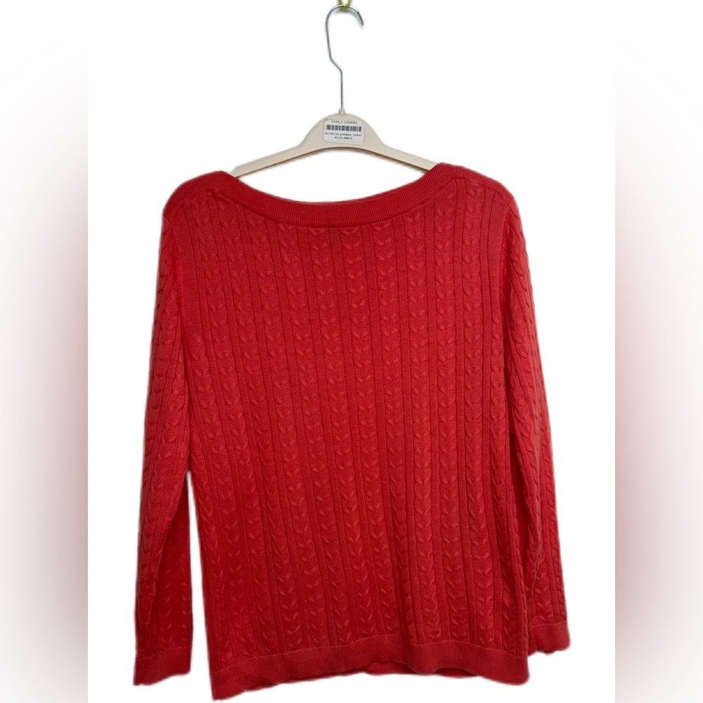 Tommy Hilfiger Vintage‎ Red Cable Knit Women's Sweater Size Large